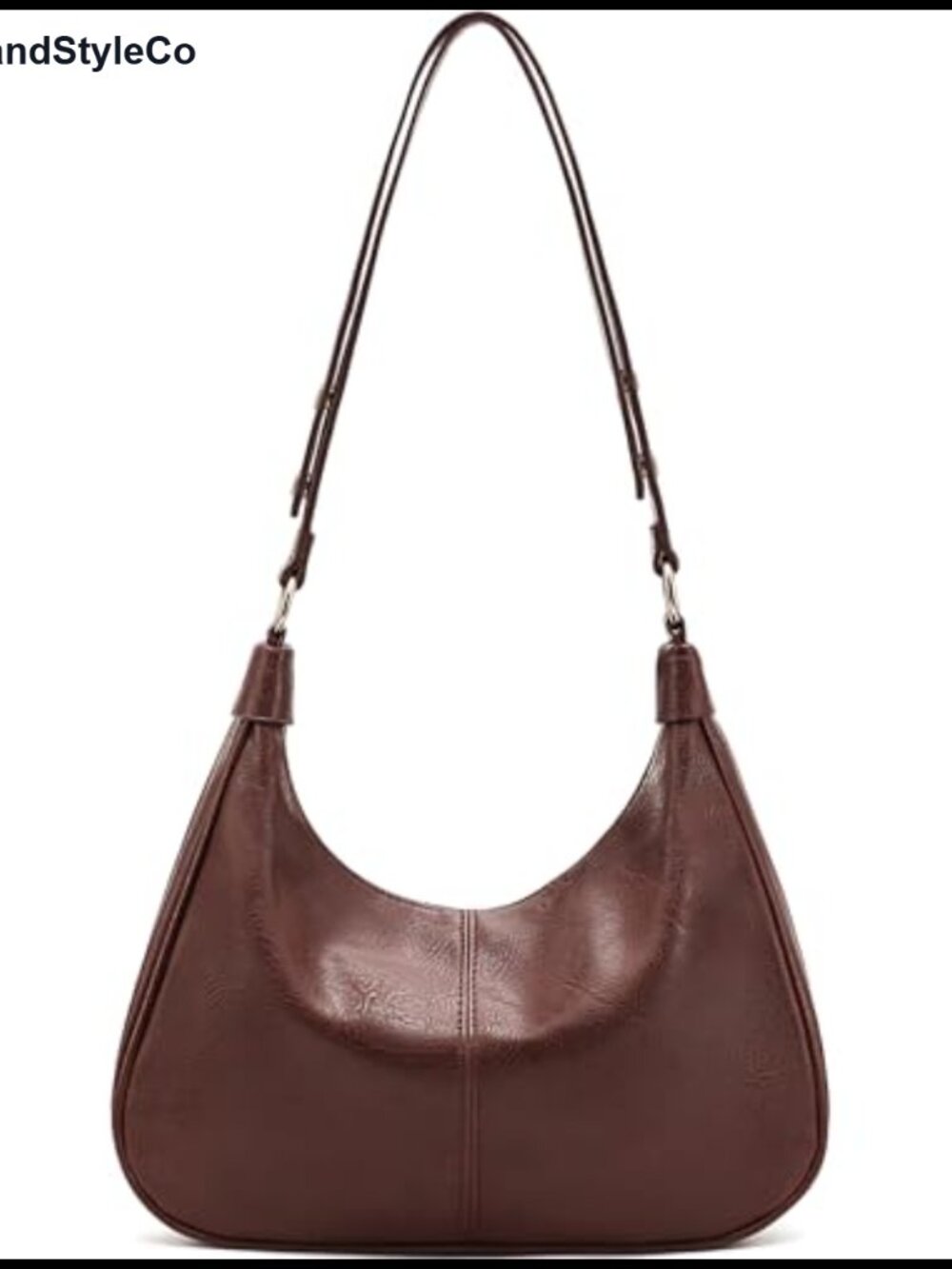Trendy Crescent Hobo Bag Crossbody Shoulder Purse PU Leather